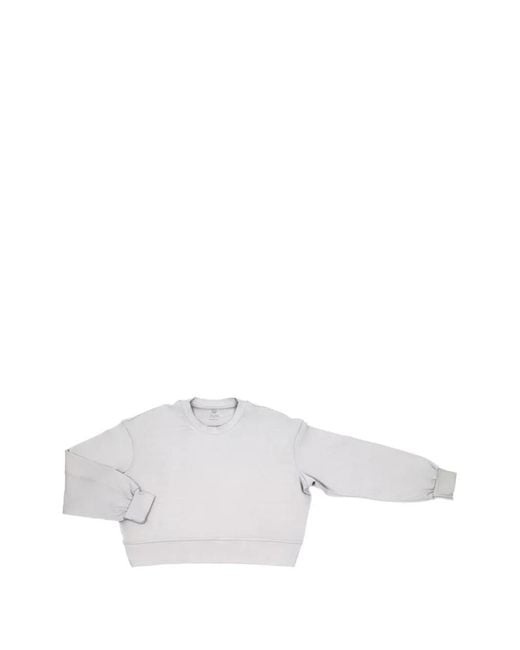 On/Off Essentials White The Solace Crew Neck Sweatshirt