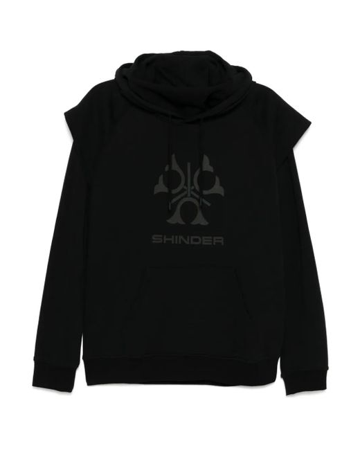 OLLY SHINDER Black Folk Hoodie for men