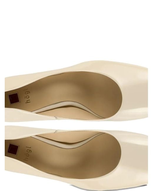 Högl White 100Mm Gianna Platform Block-Heel Pumps