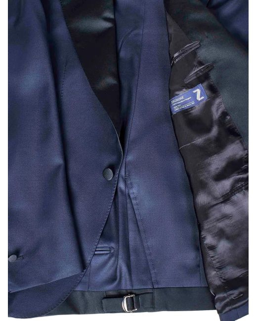 Franzese Collection Blue Stefano De Martino Single-Breasted Suit (Set Of Three) for men