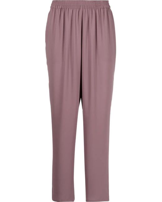 Gianluca Capannolo Purple Elasticated-Waistband Tapered Trousers