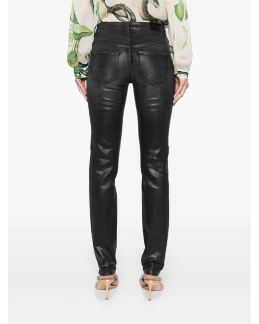 Roberto Cavalli Black Halbhohe Skinny-Jeans