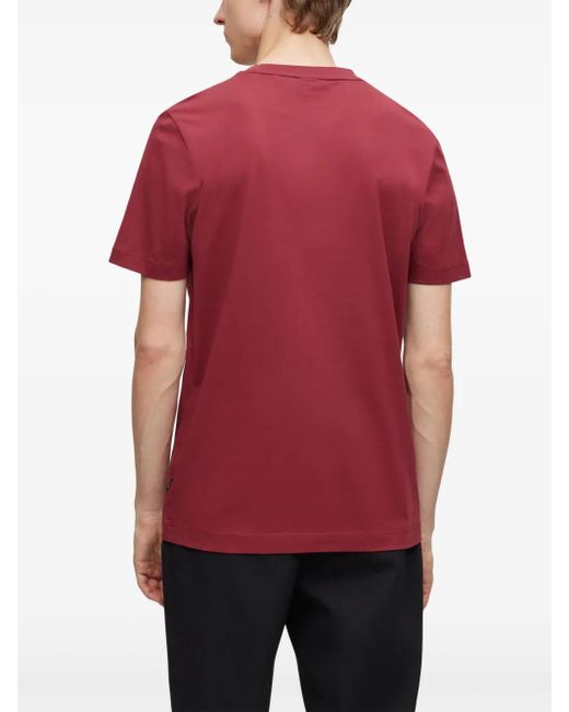メンズ Boss ロゴ Tシャツ Red