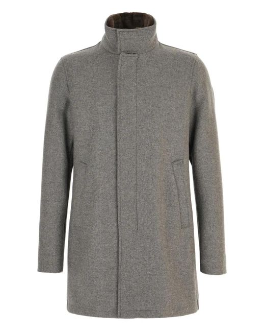 メンズ Herno パッチポケット コート Gray
