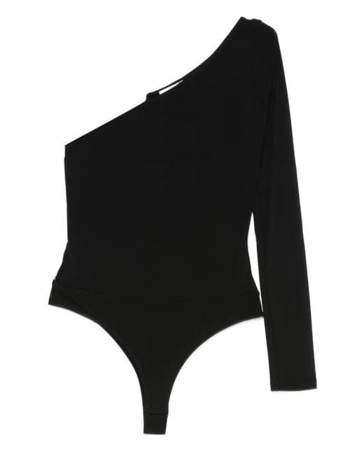 Patrizia Pepe Black Sequin One-Shoulder Bodysuit