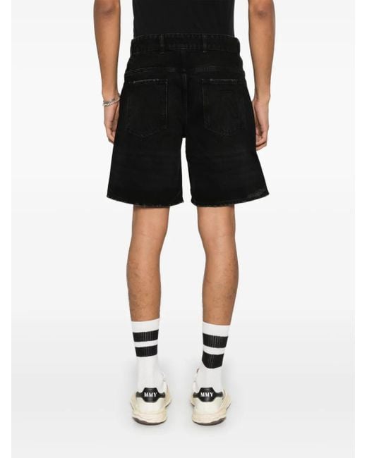 Represent Black R10T Tailored Denim Shorts for men