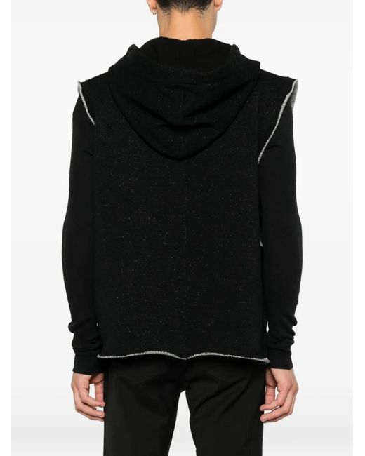 Rick Owens Black Sleeveless Drawstring-Hood Hoodie for men
