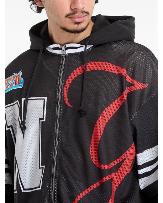 AWAKE NY Black Headcrack Champs Zip Hooded Jacket for men