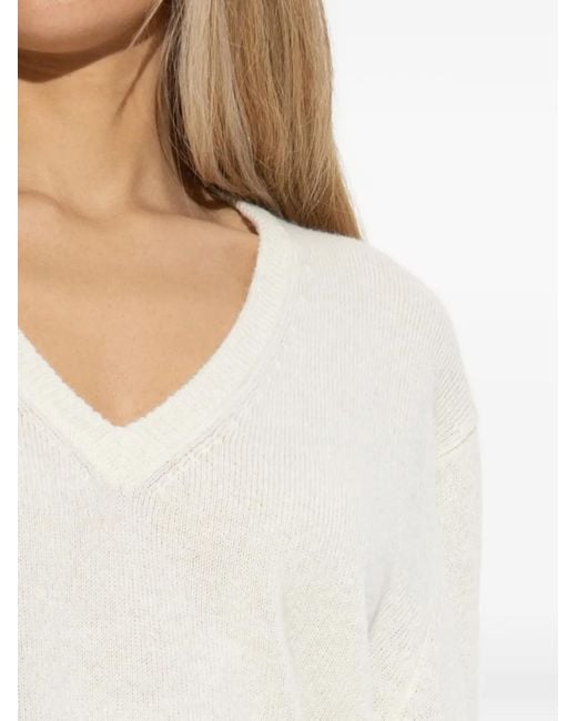 IRO Gebreide Trui Met V-Hals in het White