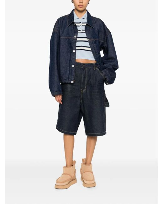 Kuro Blue Dense Button-Fastening Denim Jacket