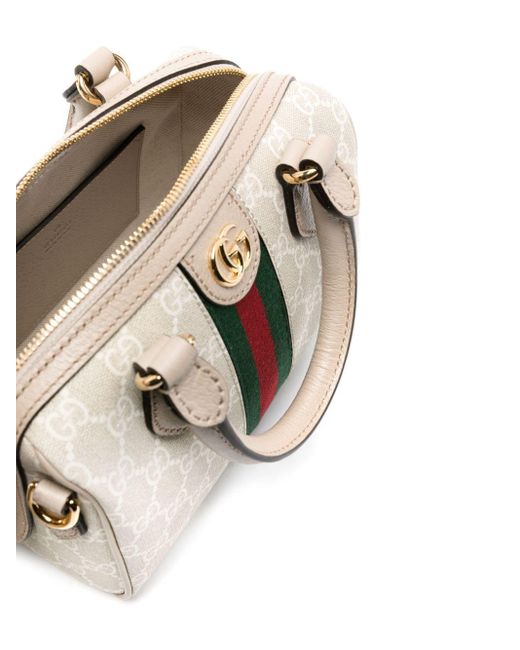 Gucci Metallic Neutral Ophidia gg Mini Tote Bag
