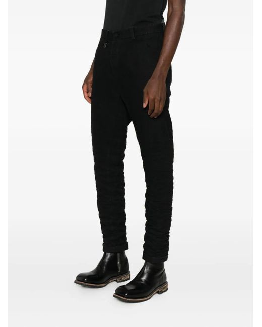 Layer Zero Black Button-Fastening Trousers for men
