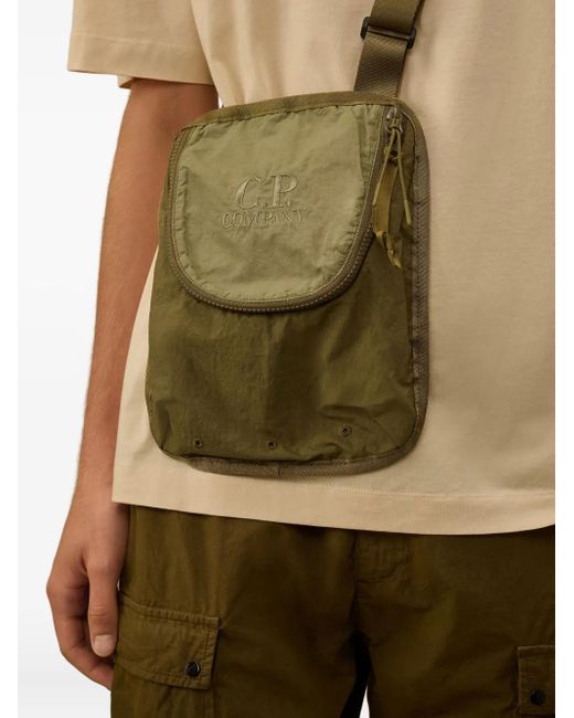 C P Company Messengertas Met Geborduurd Logo in het Green voor heren