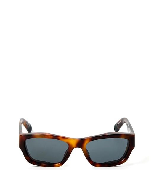 Jacquemus Blue Meridiano Rectangle-Frame Sunglasses