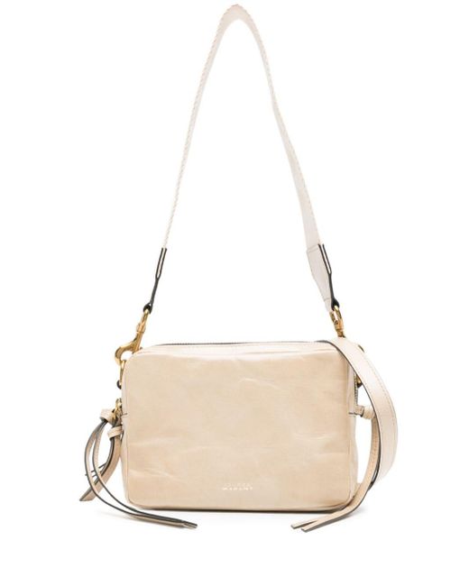 Isabel Marant Natural Neutral Wardy Leather Shoulder Bag - Women's - Calf Leather/polyester/cotton