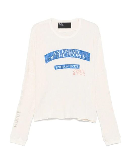 PALY White Sweatshirt Mit Slogan-Print