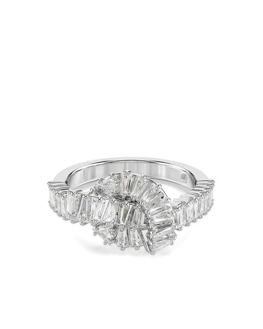 Swarovski Matrix Baguette Geslepen Ring in het Metallic