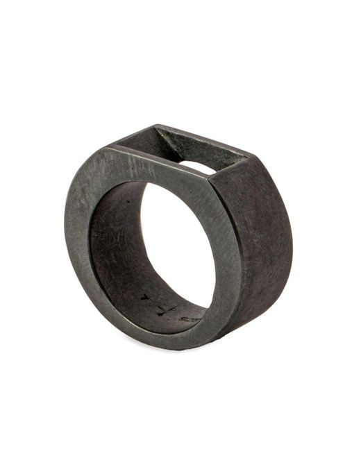 Parts Of 4 Black Crescent Plane Gateway Sterling-silver Ring