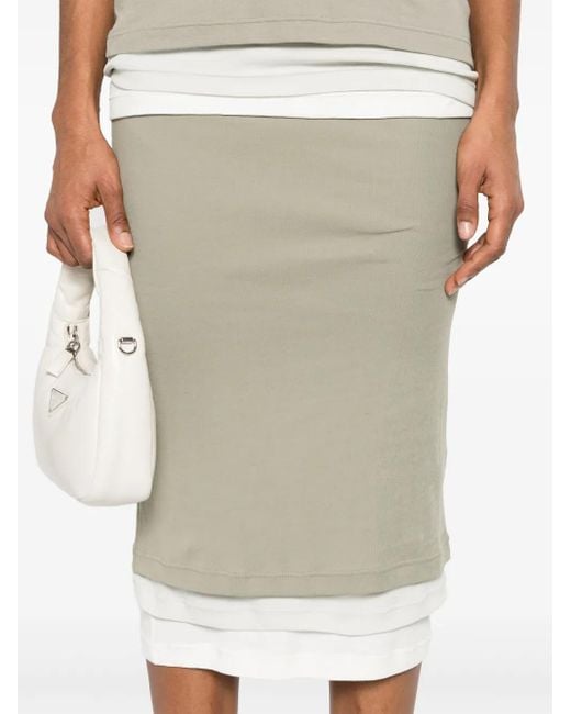 Jil Sander Natural Cotton Midi Skirt