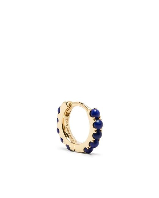 We by WHITEbIRD Metallic 18K Medium Ismène Lapis Lazuli Hoop Earring