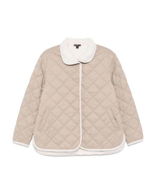 James Perse Natural Sherpa Lined Insulated Snap Front Jacket