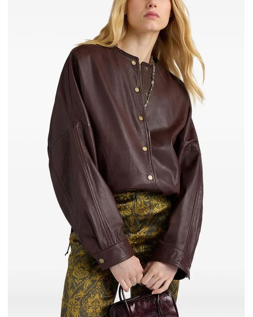 Momoní Brown Kaldor Leather Jacket