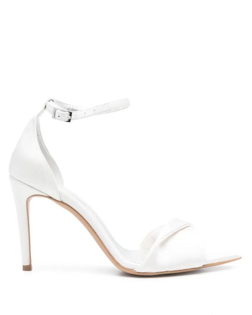 Sandalias Cleo con tacón de 95 mm Ginissima de color White