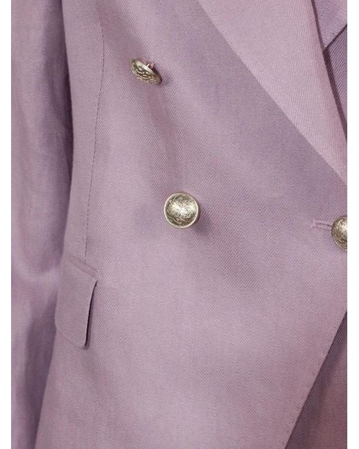 Tagliatore Purple Alicya Double-Breasted Blazer