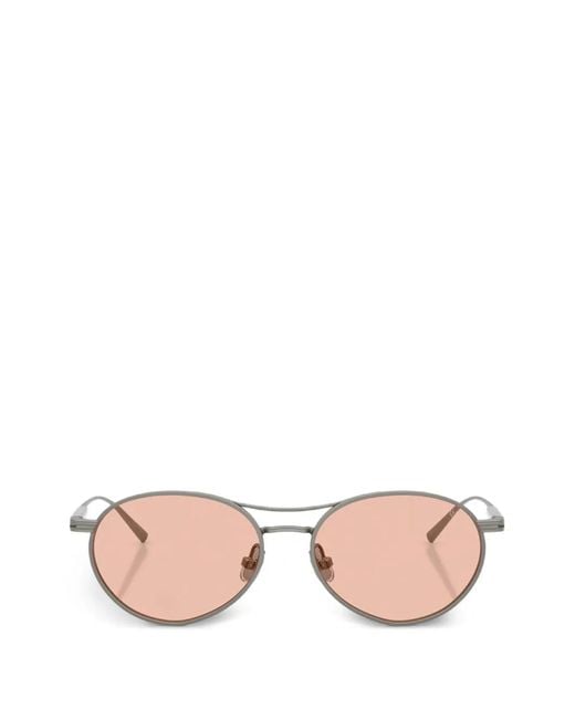 Brunello Cucinelli Pink Carlito B. Round-Frame Sunglasses