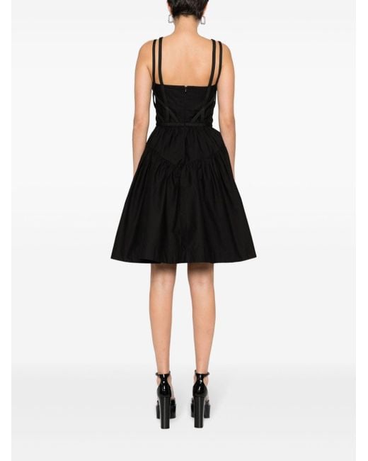 Pinko Black Ruffled Corset Style Dress