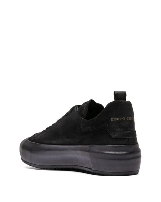 Officine Creative Black Suede Sneakers for men