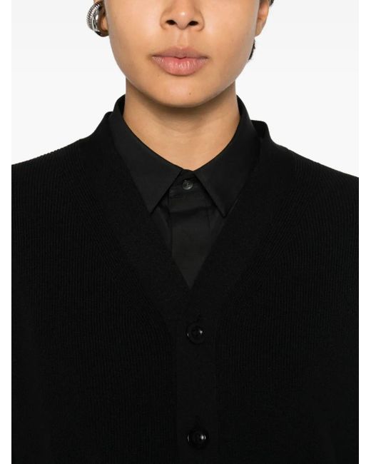 Sacai Black Button Pocket Knitwear