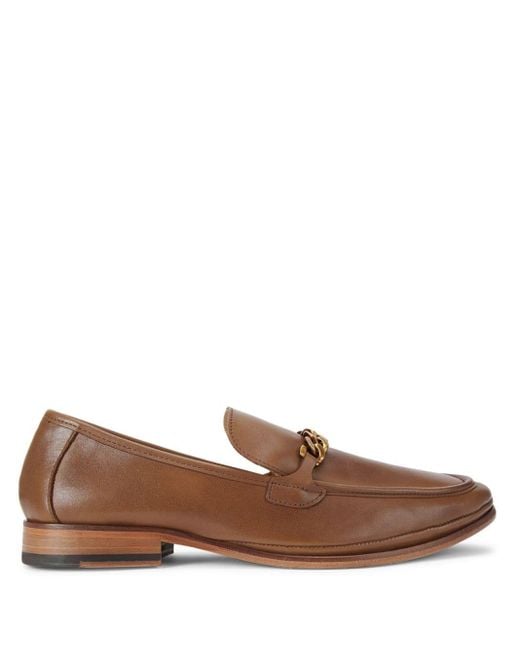 Kurt Geiger Brown Luca Leather Loafers for men