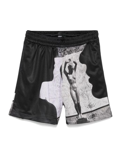 Rassvet (PACCBET) Black La Melancolia Statue Shorts for men