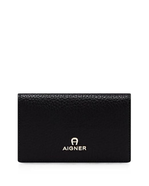 Aigner Black Ivy Logo-Plaque Wallet