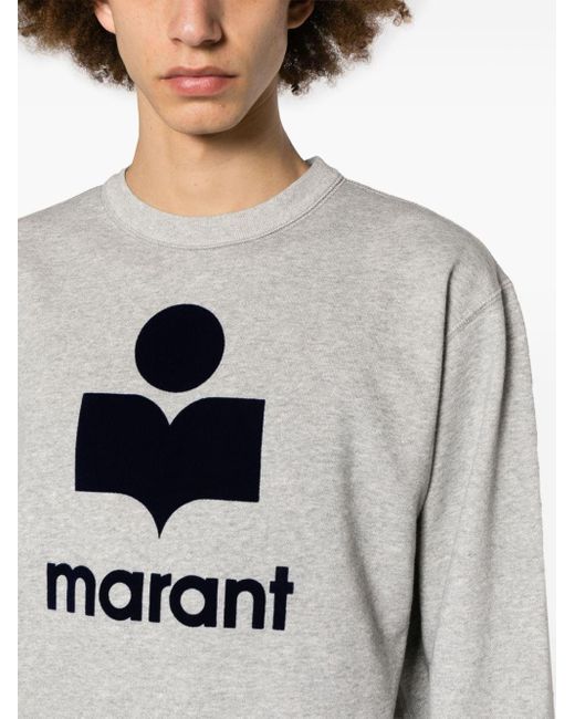 Isabel Marant Mikoy Sweatshirt mit beflocktem Logo in Gray für Herren