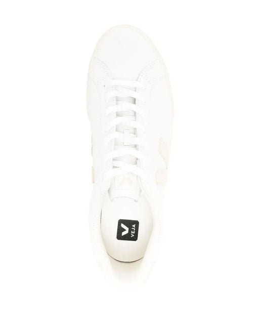 Veja White Esplar Low-Top Leather Sneakers