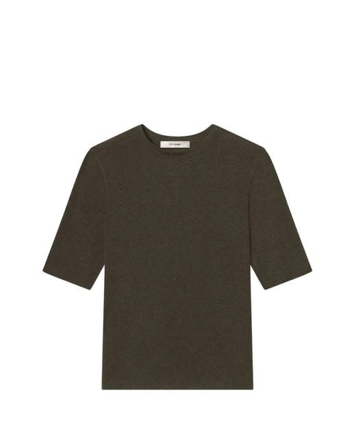 FRAME Green T-Shirt À Col Rond