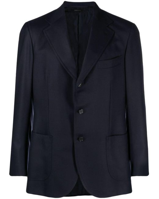 Brioni Blue Amalfi Single-breasted Virgin Wool Blazer for men