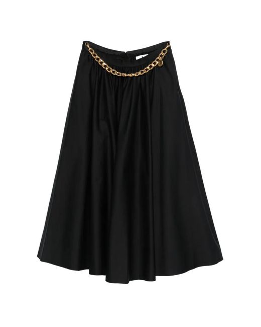 Elisabetta Franchi Black Cotton Skirt