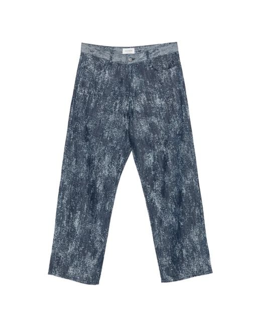 Laneus Blue Acid-Wash Jeans for men