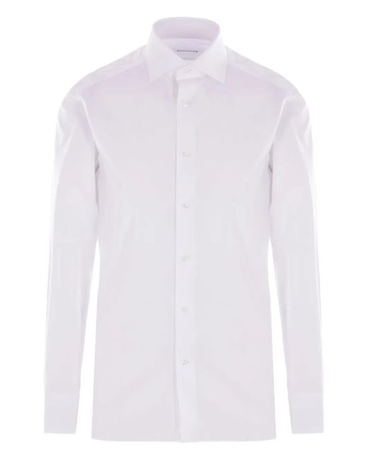 Zegna Zijden Overhemd in het White voor heren