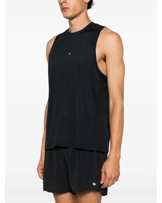 Represent Black 247 Mesh-Panel Tank Top for men