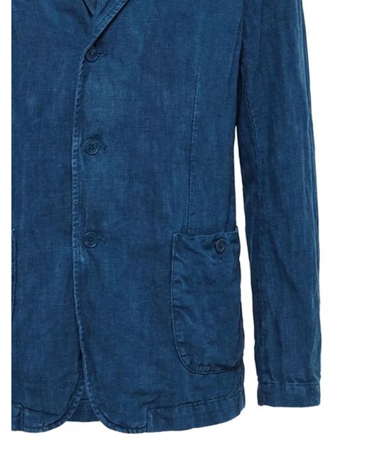 Casey Casey Blue Single-Breasted Blazer for men