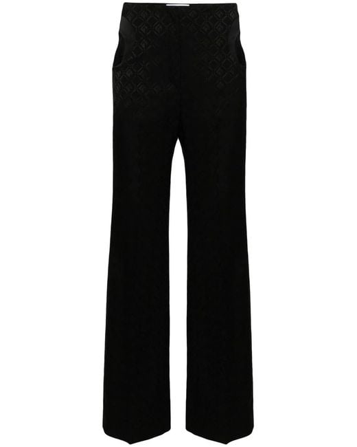 MARINE SERRE Black Moon Diamant-Jacquard Trousers