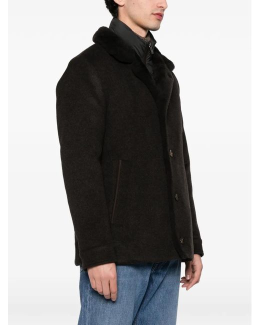 Moorer Black Layered Jacket for men