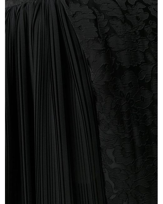 Preen By Thornton Bregazzi Black Asymmetric Jacquard Skirt