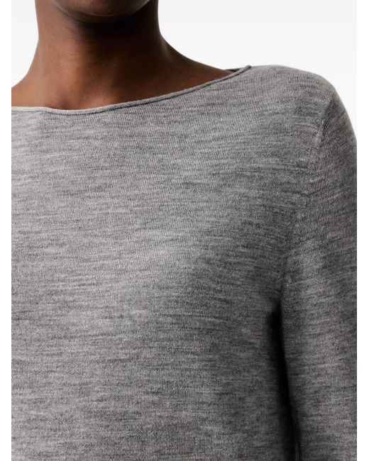 Marc O' Polo Gray Boat-Neck T-Shirt