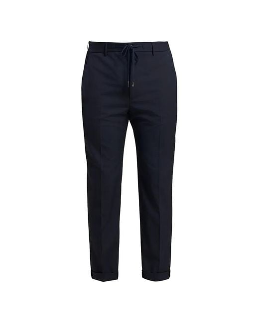 Peserico Blue Drawstring-Waistband Track Pants for men