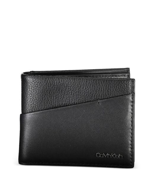 Calvin Klein Black Grained-Leather Bifold Wallet for men